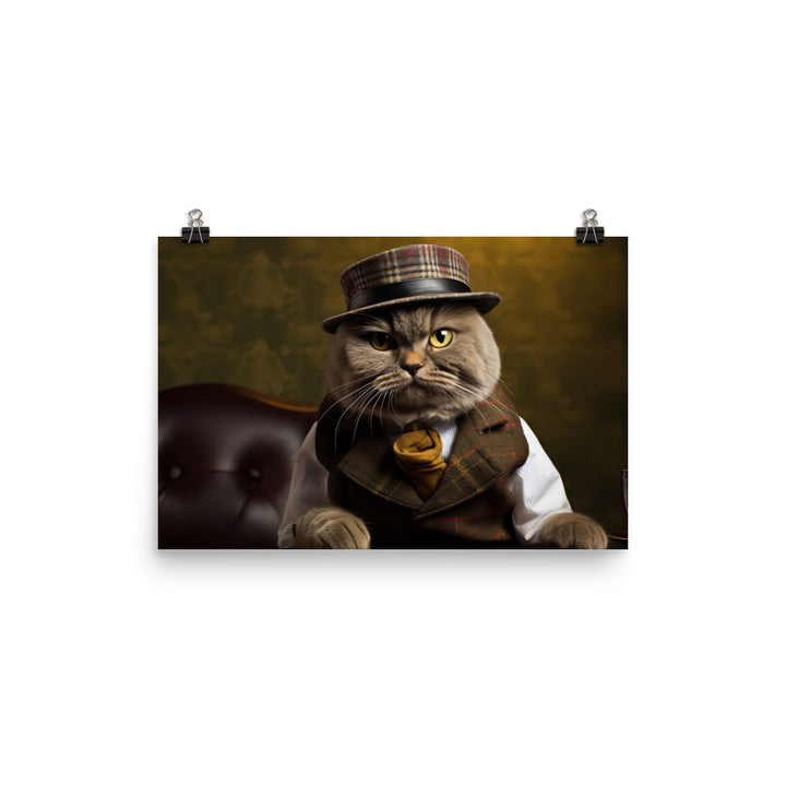 Scottish Fold Sales Consultant Photo paper poster - PosterfyAI.com