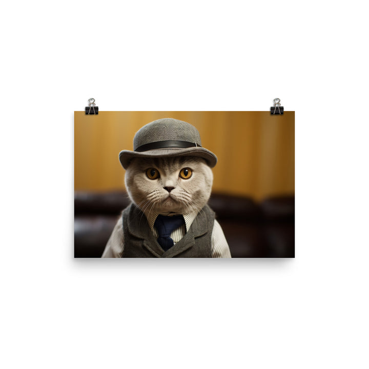 Scottish Fold Sales Consultant Photo paper poster - PosterfyAI.com