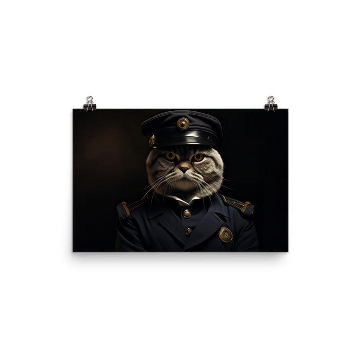 Scottish Fold Referee Photo paper poster - PosterfyAI.com