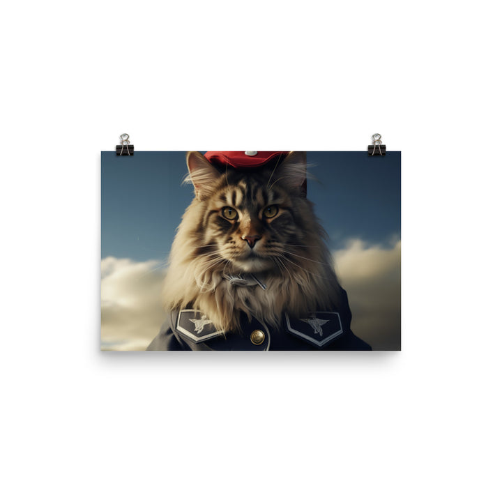 Maine Coon Mail Carrier Photo paper poster - PosterfyAI.com