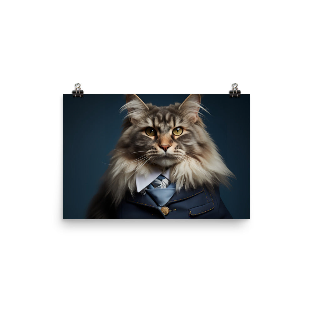 Maine Coon Cabin Crew Photo paper poster - PosterfyAI.com