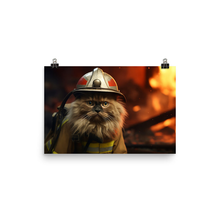 Himalayan Firefighter Photo paper poster - PosterfyAI.com