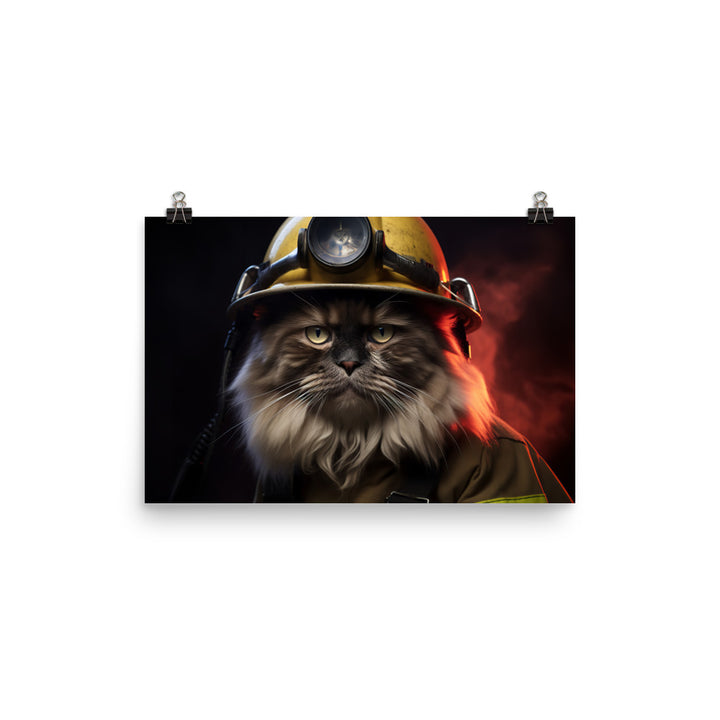 Himalayan Firefighter Photo paper poster - PosterfyAI.com