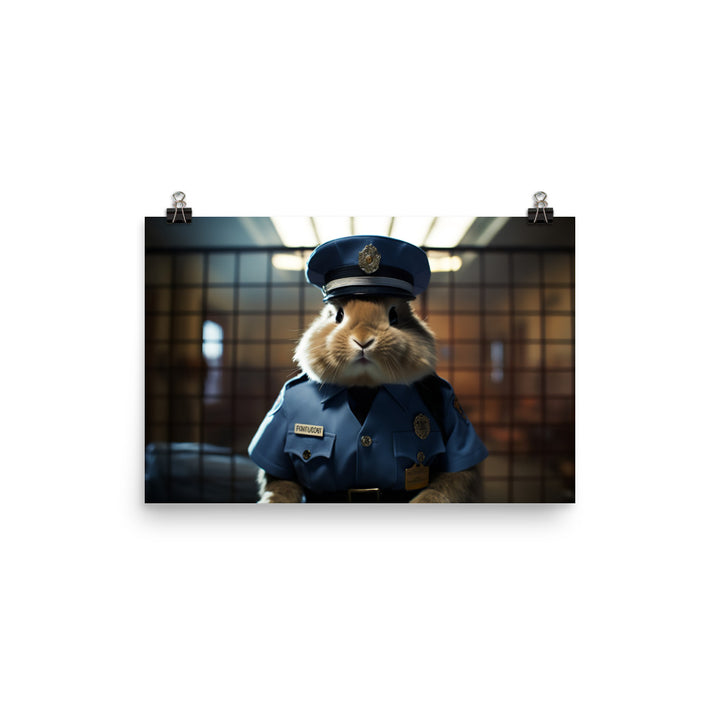 Lionhead Prison Officer Photo paper poster - PosterfyAI.com