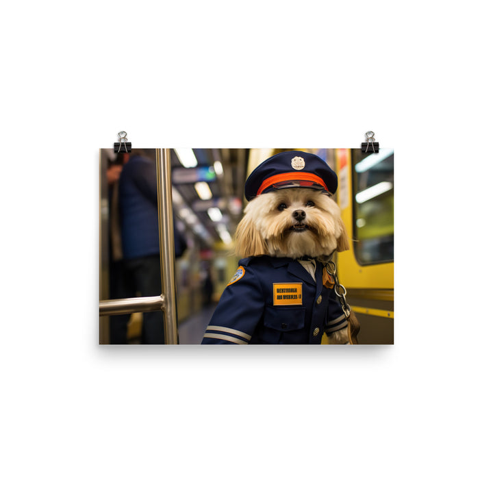 Lhasa Apso Transit Operator Photo paper poster - PosterfyAI.com