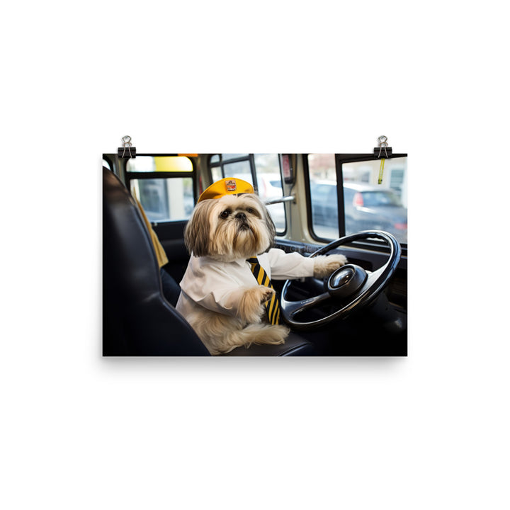 Lhasa Apso Transit Operator Photo paper poster - PosterfyAI.com