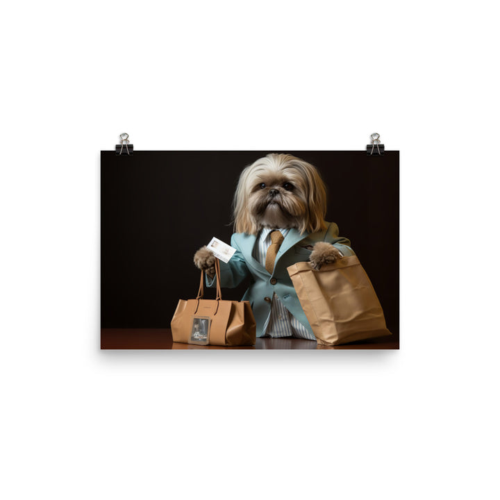 Lhasa Apso Sales Consultant Photo paper poster - PosterfyAI.com