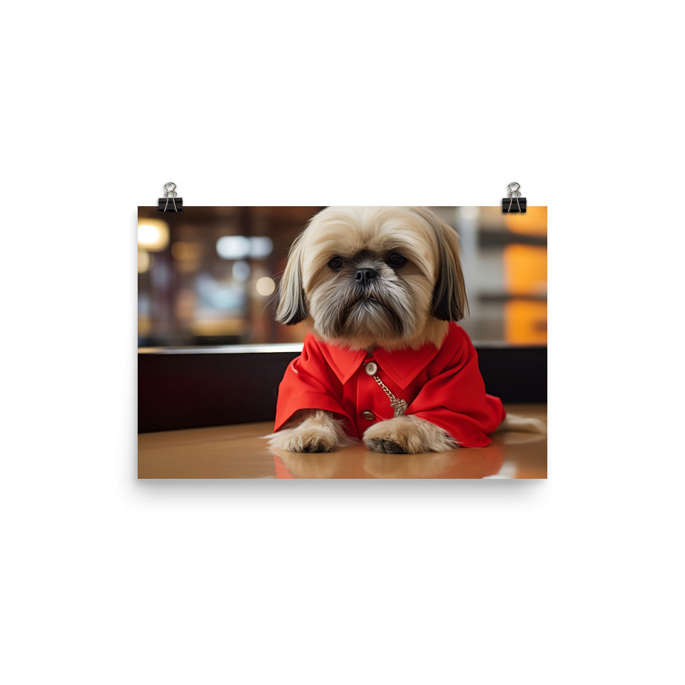 Lhasa Apso Sales Consultant Photo paper poster - PosterfyAI.com