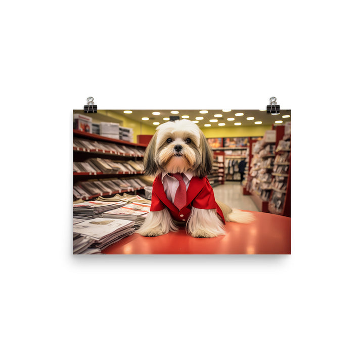 Lhasa Apso Sales Consultant Photo paper poster - PosterfyAI.com