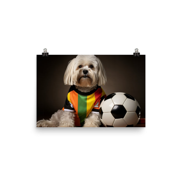 Lhasa Apso Referee Photo paper poster - PosterfyAI.com