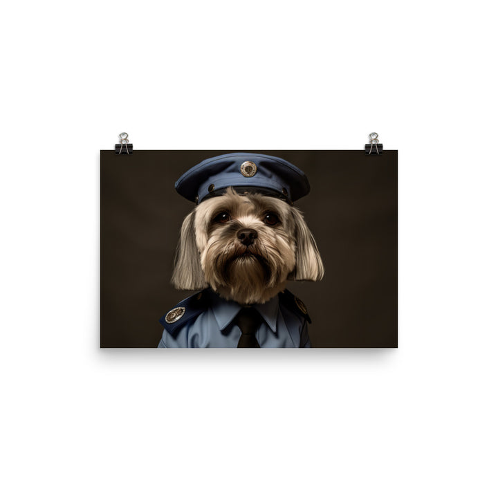 Lhasa Apso Prison Officer Photo paper poster - PosterfyAI.com