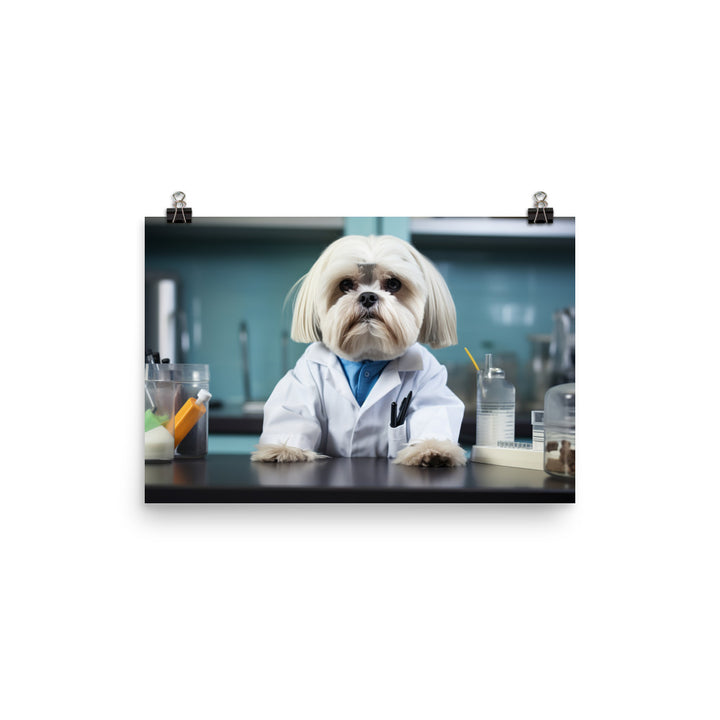 Lhasa Apso Pharmacist Photo paper poster - PosterfyAI.com