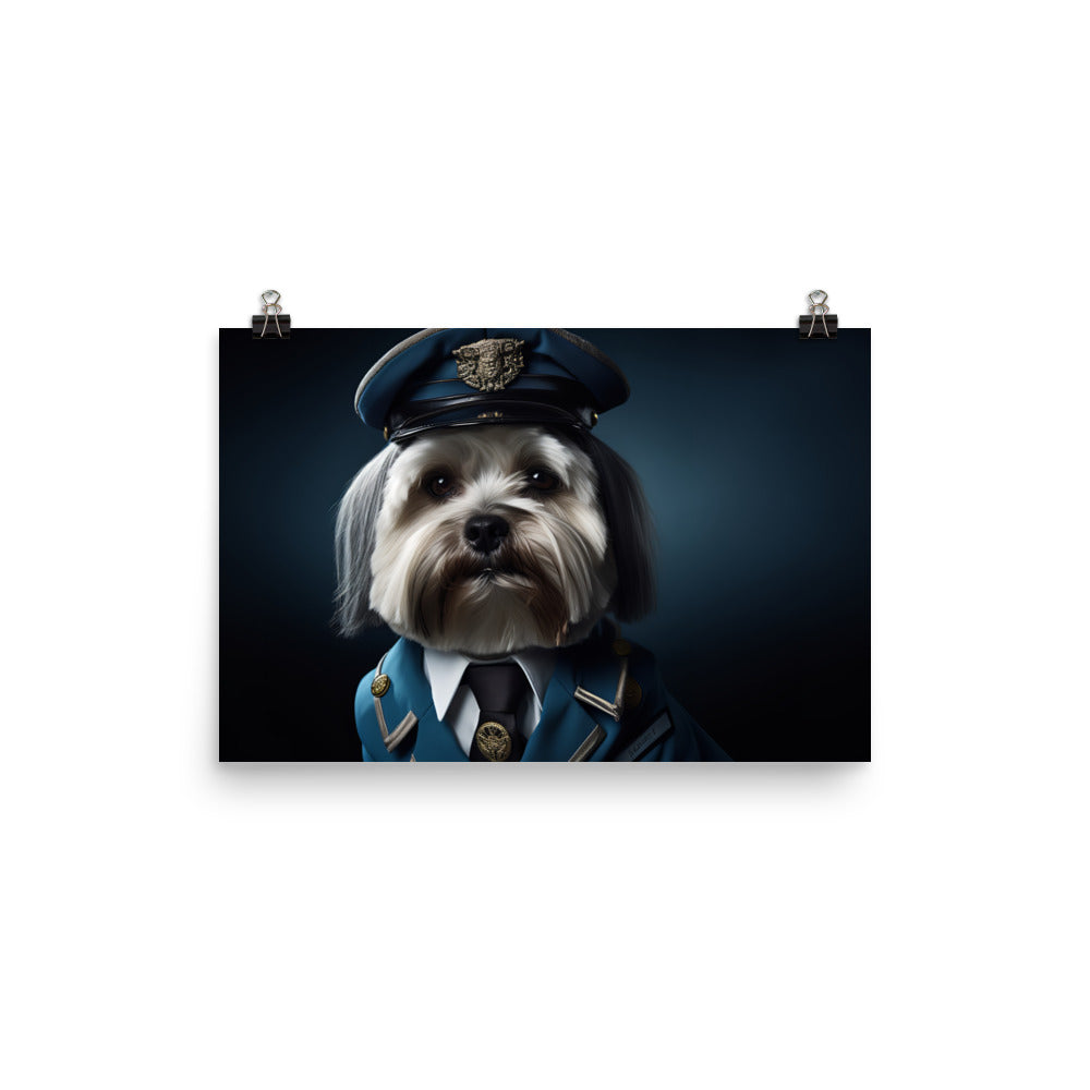 Lhasa Apso Cabin Crew Photo paper poster - PosterfyAI.com