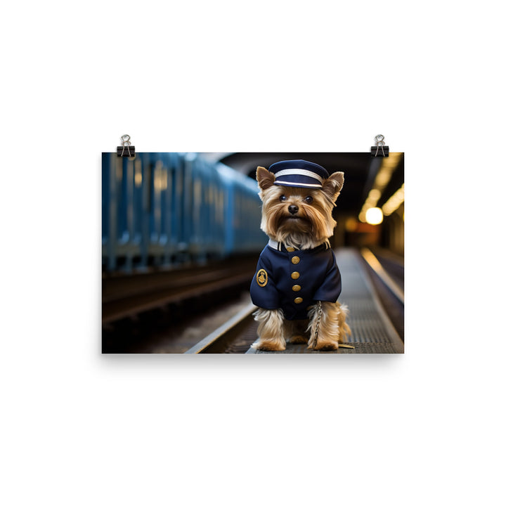 Yorkshire Terrier Transit Operator Photo paper poster - PosterfyAI.com