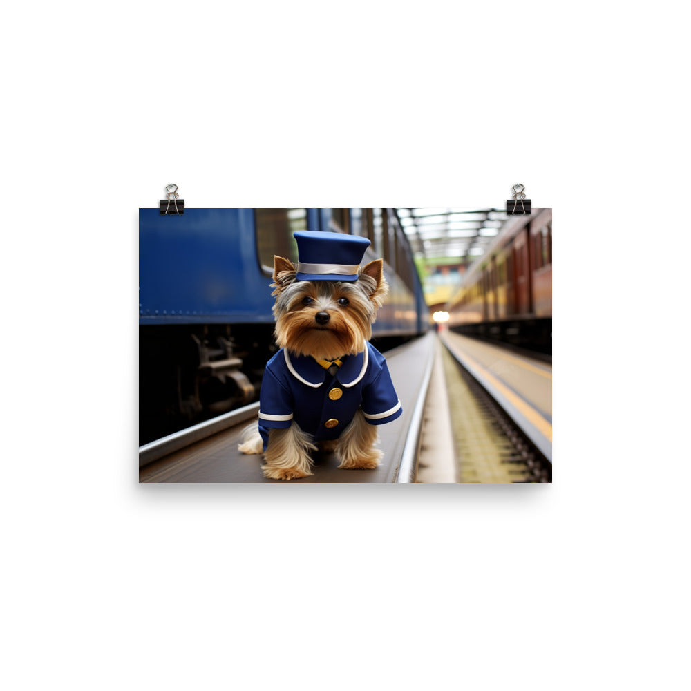 Yorkshire Terrier Transit Operator Photo paper poster - PosterfyAI.com