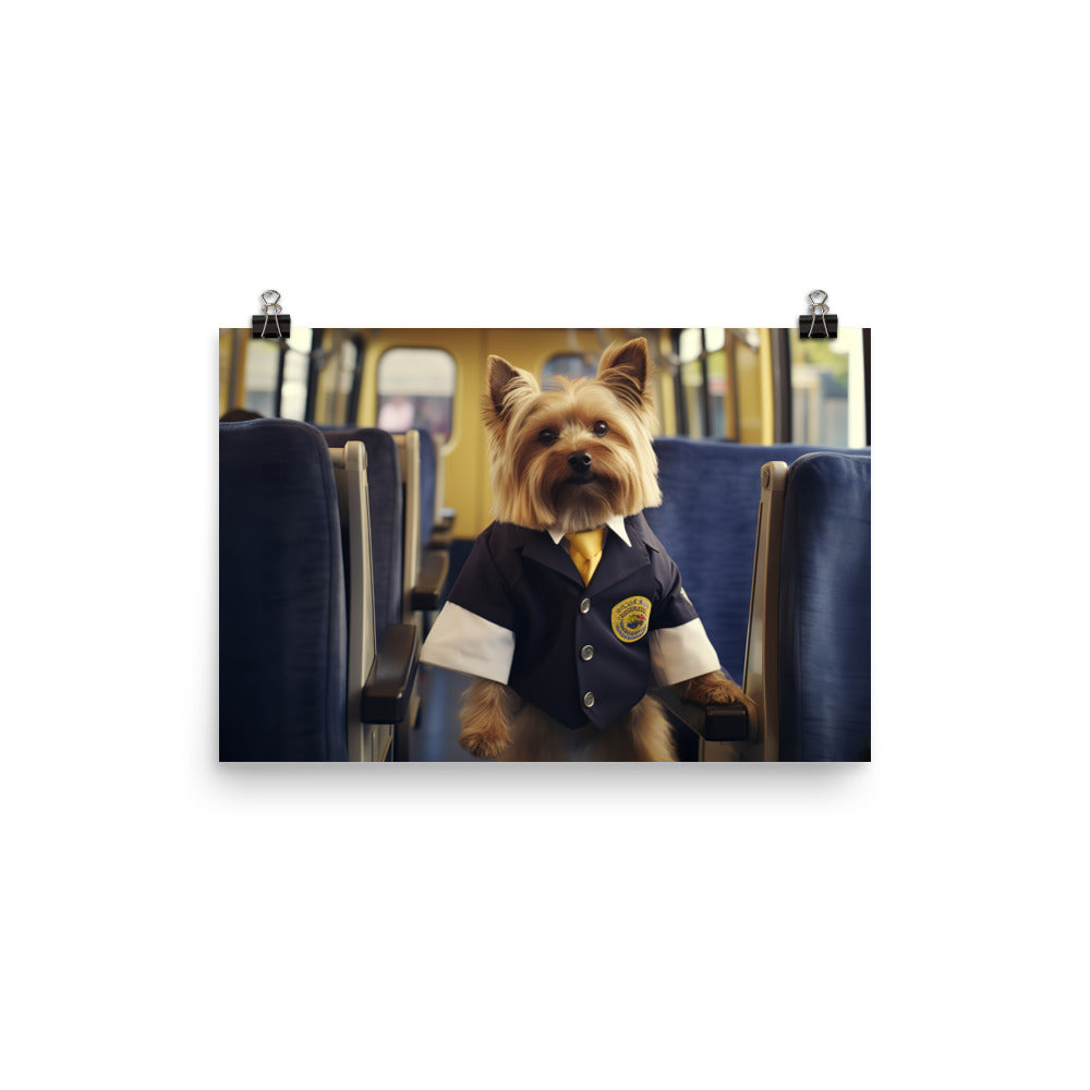 Yorkshire Terrier Transit Operator Photo paper poster - PosterfyAI.com