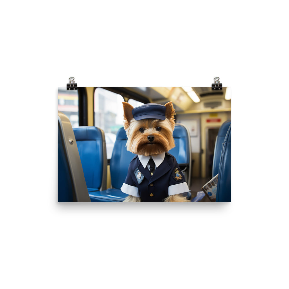 Yorkshire Terrier Transit Operator Photo paper poster - PosterfyAI.com