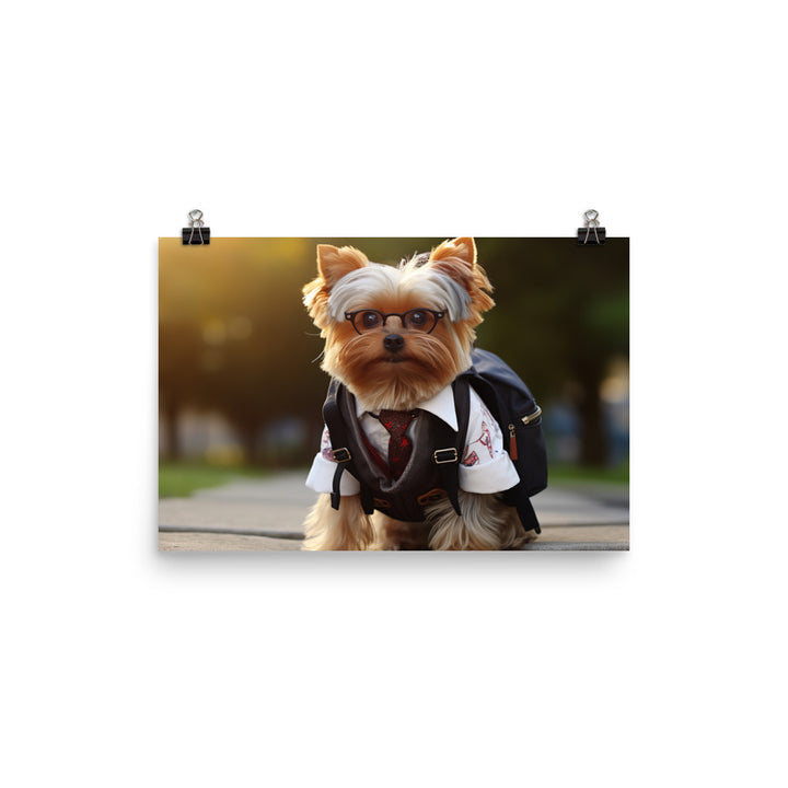 Yorkshire Terrier Student Photo paper poster - PosterfyAI.com