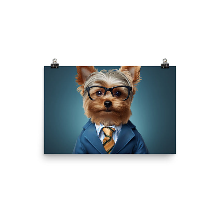 Yorkshire Terrier Sales Consultant Photo paper poster - PosterfyAI.com