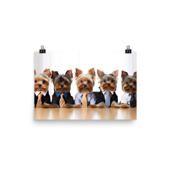 Yorkshire Terrier Sales Consultant Photo paper poster - PosterfyAI.com