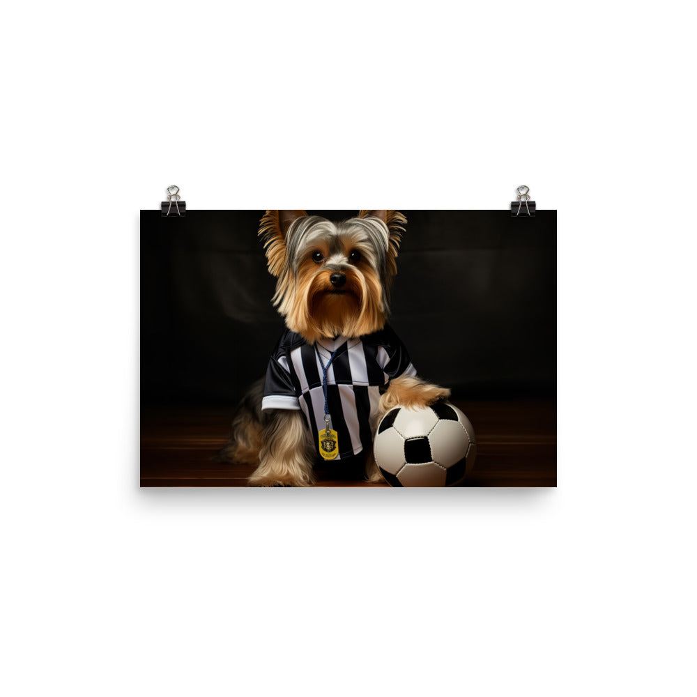 Yorkshire Terrier Referee Photo paper poster - PosterfyAI.com