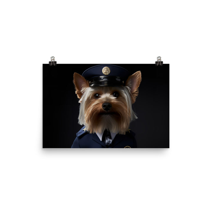 Yorkshire Terrier Prison Officer Photo paper poster - PosterfyAI.com