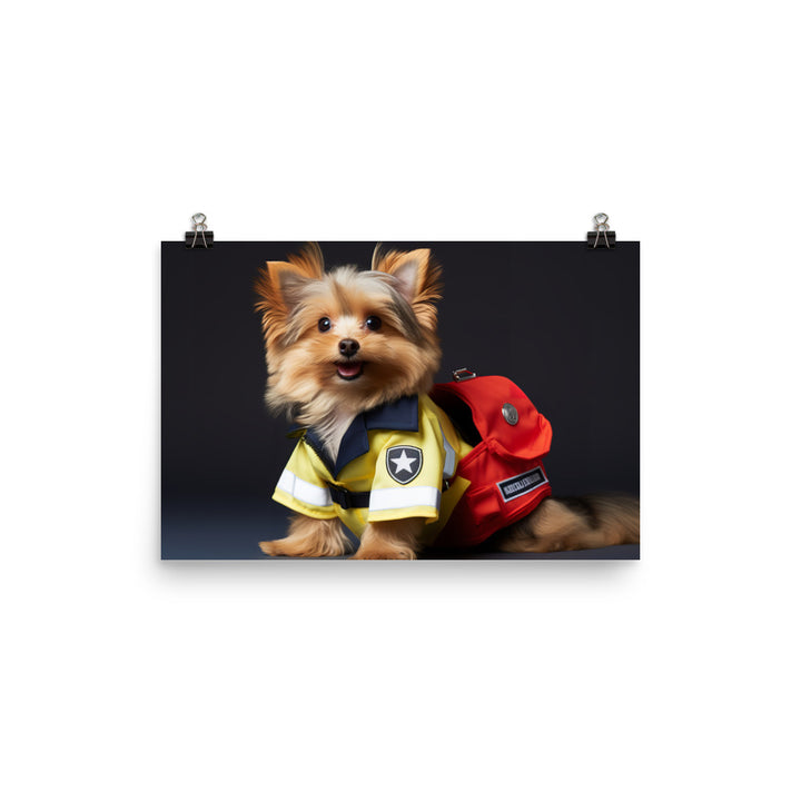 Yorkshire Terrier Paramedic Photo paper poster - PosterfyAI.com