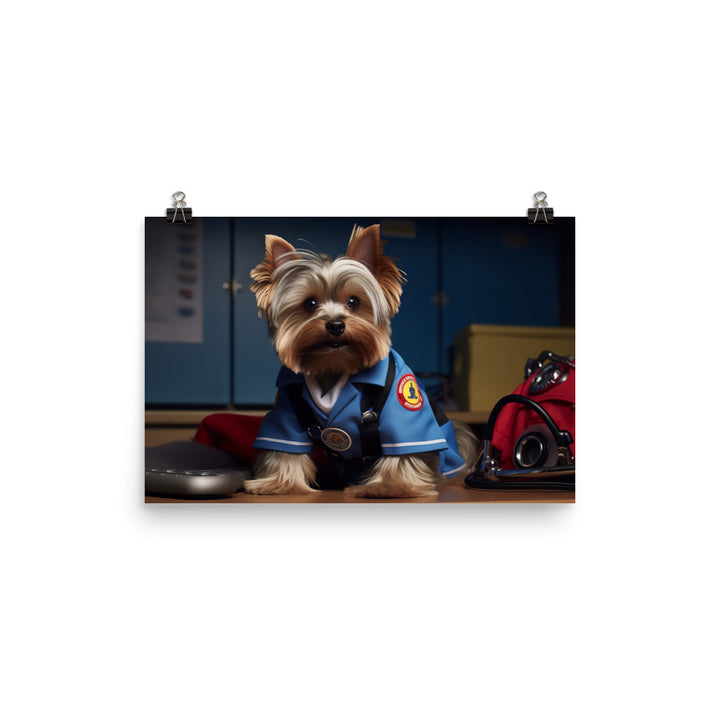 Yorkshire Terrier Paramedic Photo paper poster - PosterfyAI.com