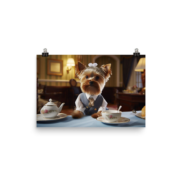 Yorkshire Terrier Hotel Staff Photo paper poster - PosterfyAI.com