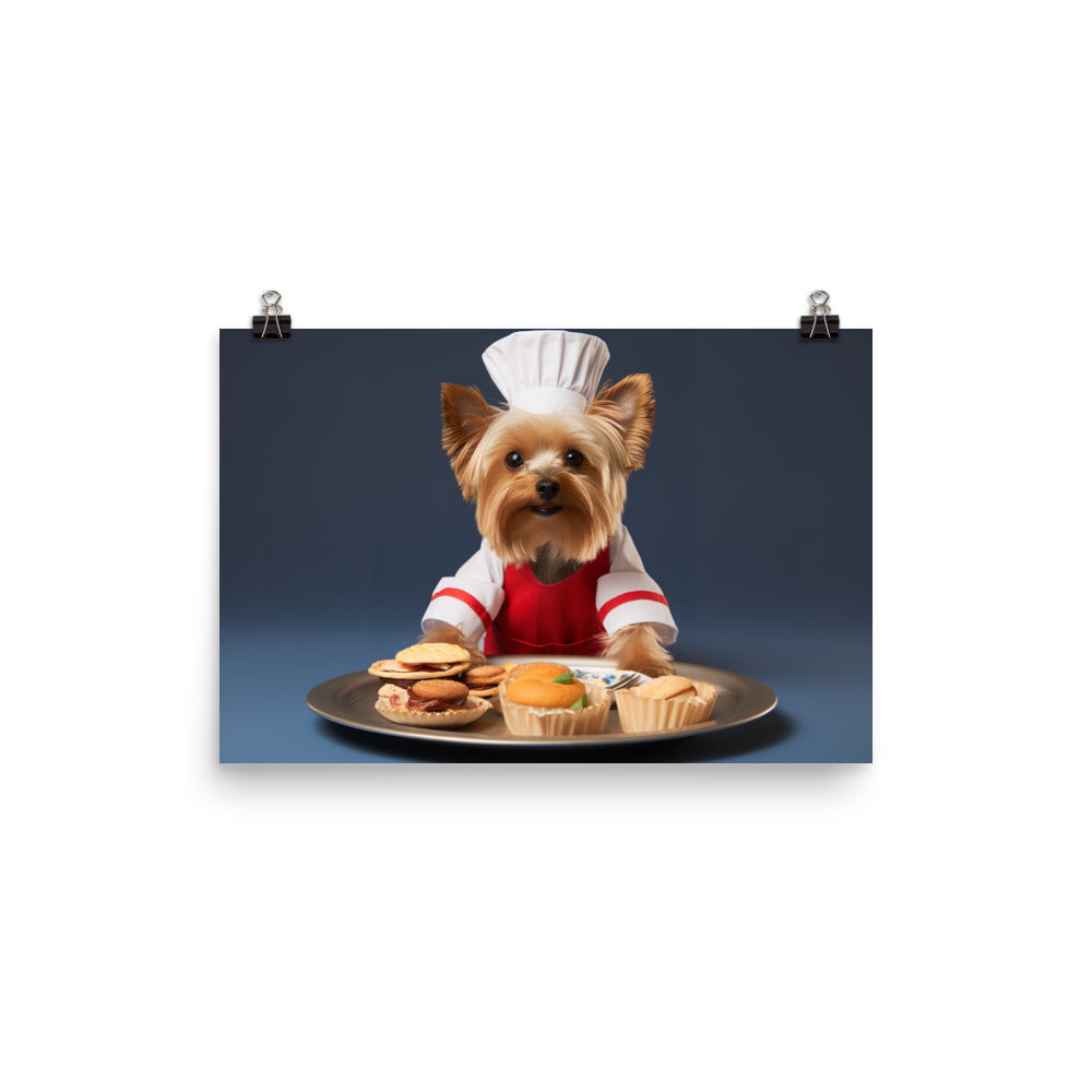 Yorkshire Terrier Fast Food Crew Photo paper poster - PosterfyAI.com