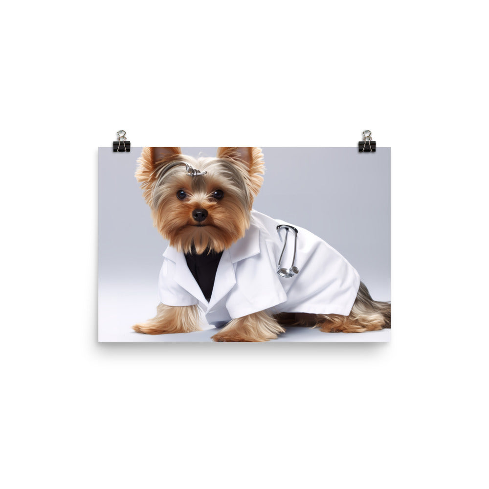 Yorkshire Terrier Doctor Photo paper poster - PosterfyAI.com