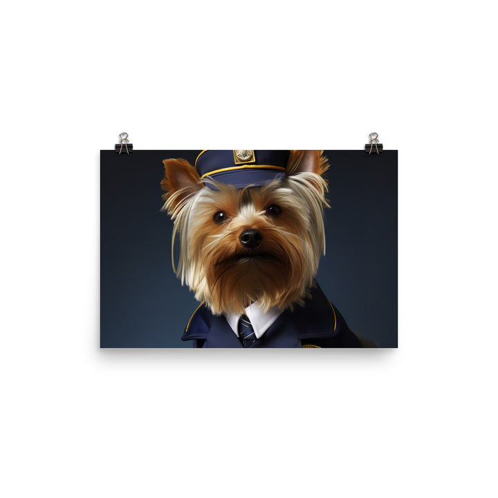 Yorkshire Terrier Cabin Crew Photo paper poster - PosterfyAI.com