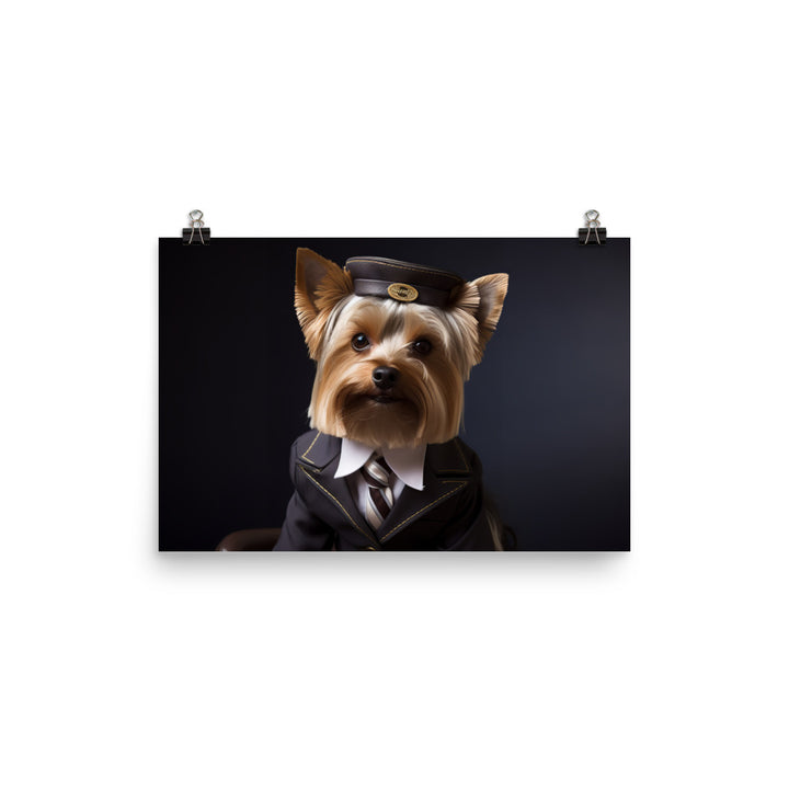 Yorkshire Terrier Cabin Crew Photo paper poster - PosterfyAI.com