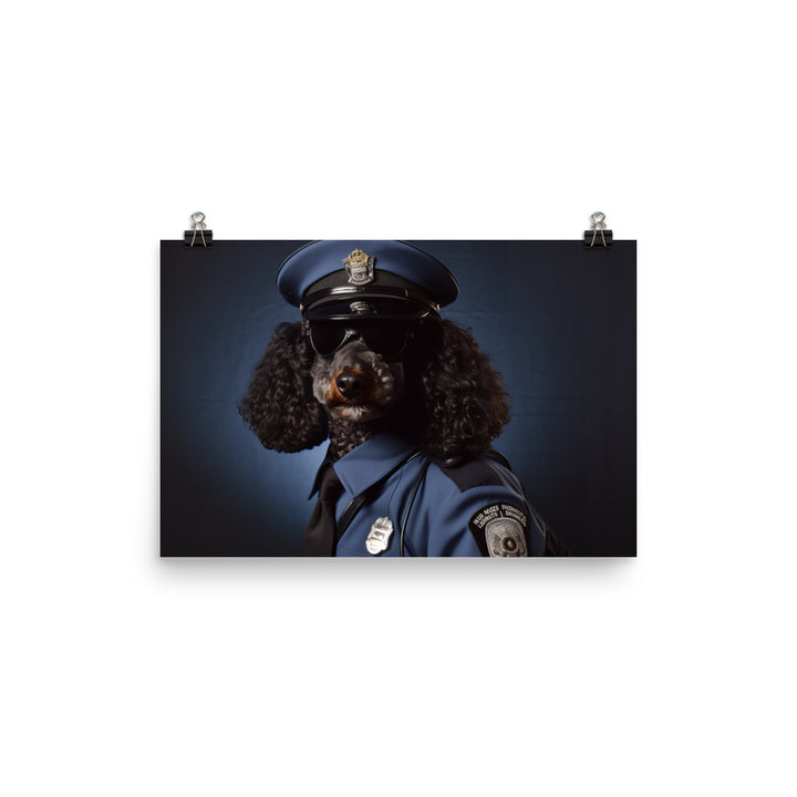 Poodle Security Officer Photo paper poster - PosterfyAI.com