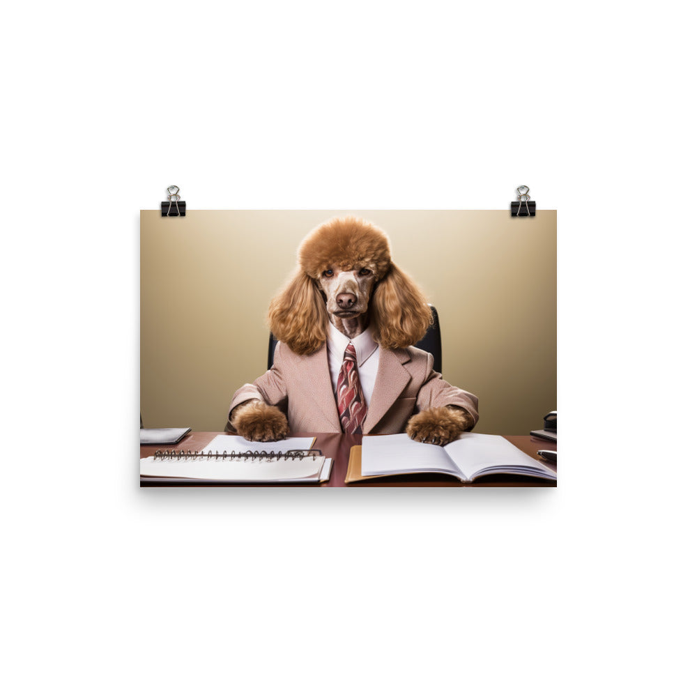 Poodle Sales Consultant Photo paper poster - PosterfyAI.com