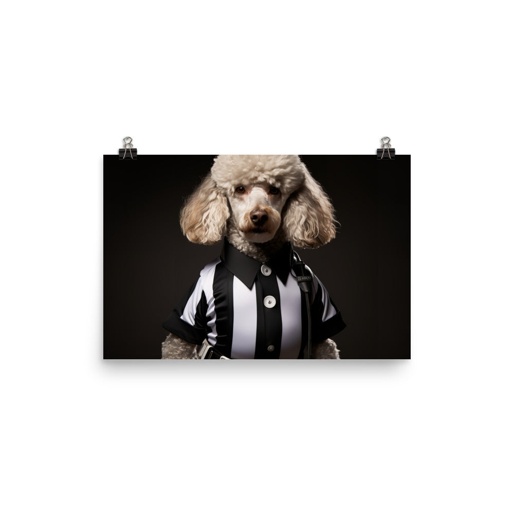 Poodle Referee Photo paper poster - PosterfyAI.com