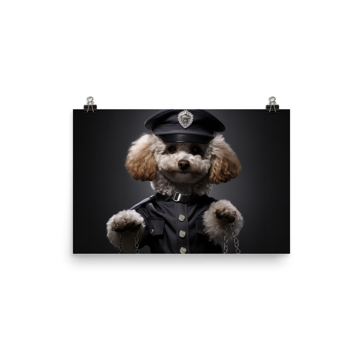 Poodle Prison Officer Photo paper poster - PosterfyAI.com