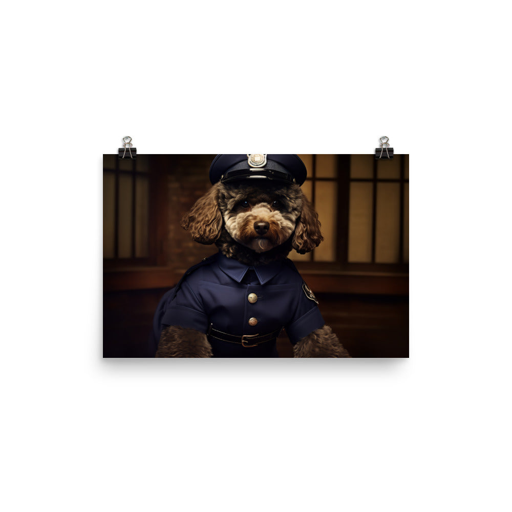 Poodle Prison Officer Photo paper poster - PosterfyAI.com