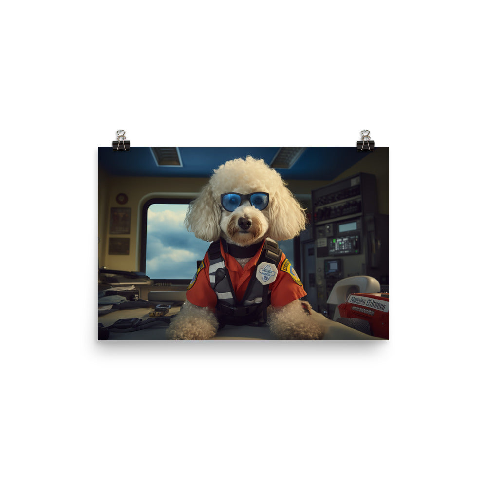 Poodle Paramedic Photo paper poster - PosterfyAI.com