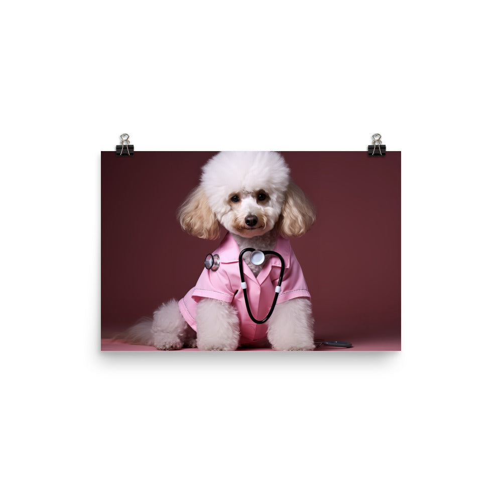 Poodle Nurse Photo paper poster - PosterfyAI.com