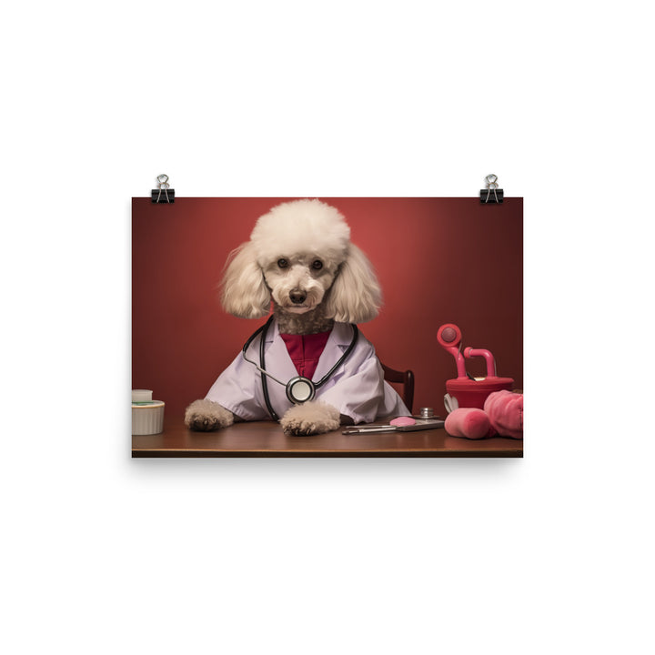 Poodle Nurse Photo paper poster - PosterfyAI.com