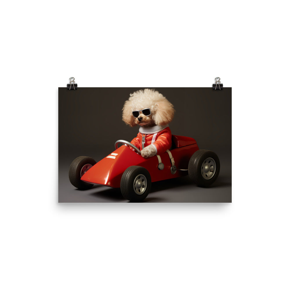 Poodle Motorsport Athlete Photo paper poster - PosterfyAI.com