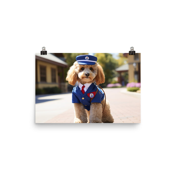 Poodle Mail Carrier Photo paper poster - PosterfyAI.com