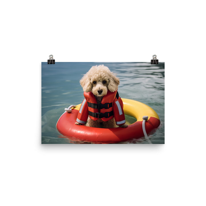 Poodle Lifeguard Photo paper poster - PosterfyAI.com