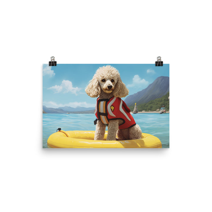 Poodle Lifeguard Photo paper poster - PosterfyAI.com