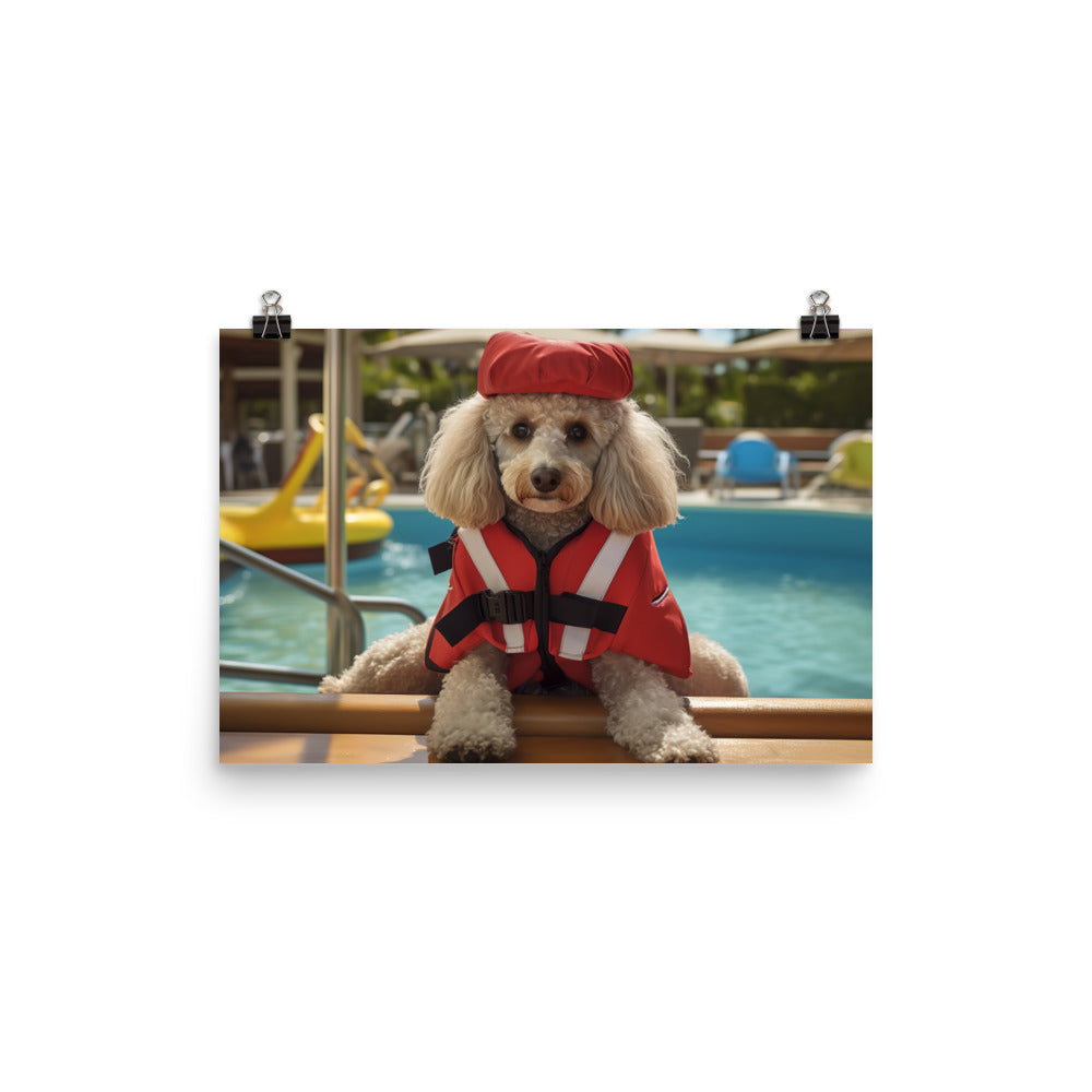 Poodle Lifeguard Photo paper poster - PosterfyAI.com