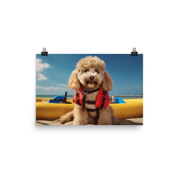 Poodle Lifeguard Photo paper poster - PosterfyAI.com