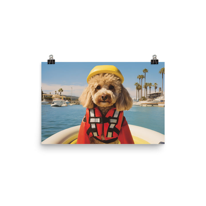 Poodle Lifeguard Photo paper poster - PosterfyAI.com