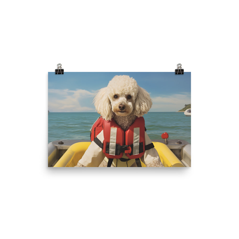 Poodle Lifeguard Photo paper poster - PosterfyAI.com