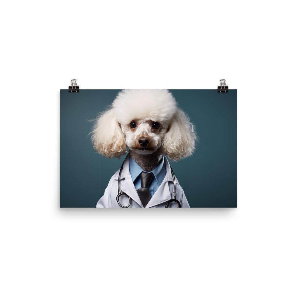 Poodle Doctor Photo paper poster - PosterfyAI.com